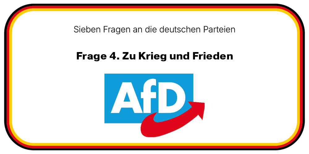 Von Afghanistan bis zur Ukraine: Die AfD will aus der Logik fremder Kriege aussteigen