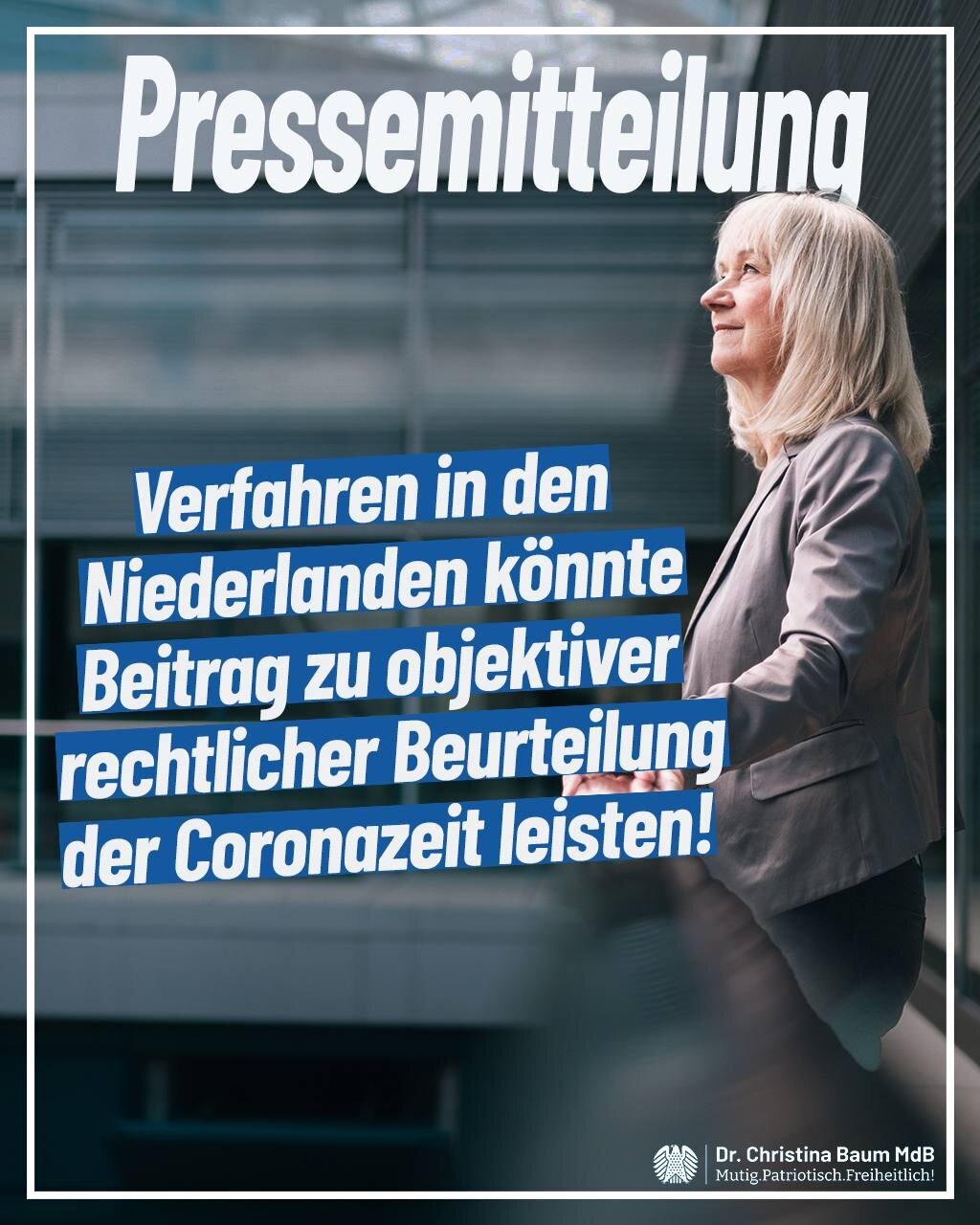 Verfahren in den Niederlanden könnte Beitrag zu objektiver rechtlicher Beurteilung der Coronazeit leisten